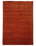 Elegant transitional rust carpet with a textured solid pattern, suitable for modern interiors.