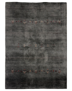 Charcoal Geometric Carpet in Wool Blend
