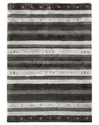 Stripe Brown Carpet in Viscose Blend