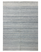 Stripe Carpet in Blue Wool - 5'5x8 ft