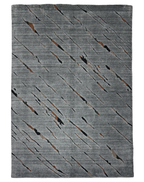 Abstract Gray Wool and Viscose Carpet