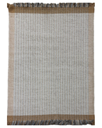 Geometric Sand and Gray Wool Carpet