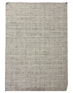 Checker Carpet in Gray Wool and Cotton Blend