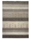 Transitional striped sand carpet made of wool and cotton, featuring elegant patterns