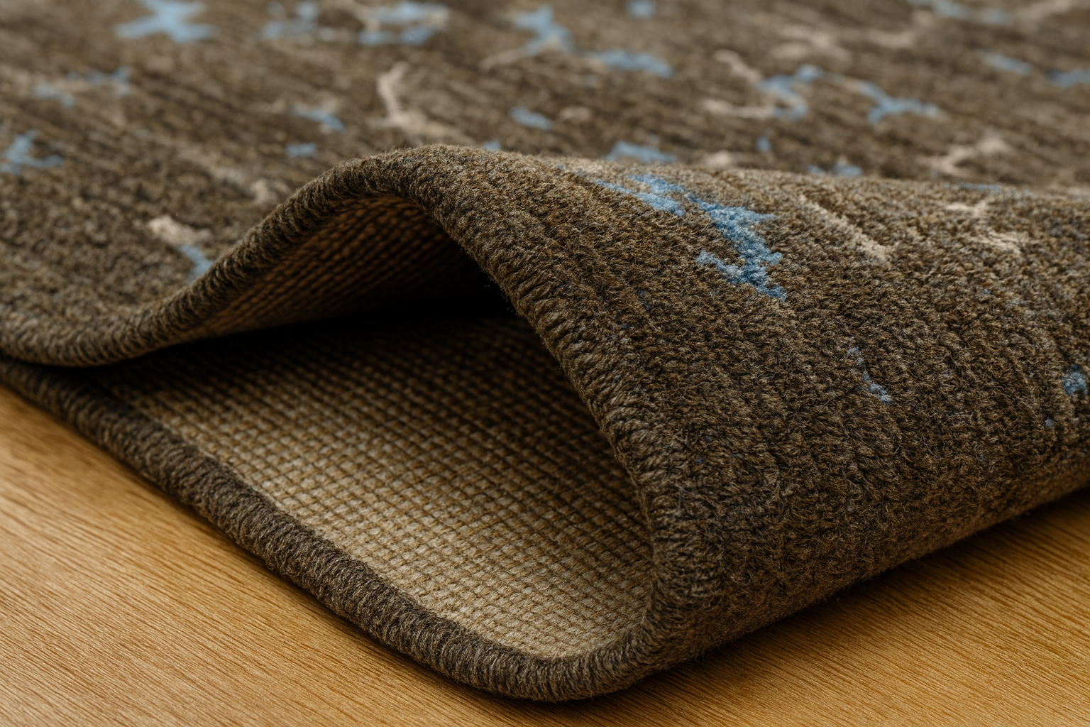 Abstract Charcoal Hand Loom Carpet - Premium Design