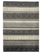 Stripe Gray Carpet in Luxurious Wool Blend