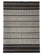 Stripe Carpet in Gray - Wool and Viscose Blend